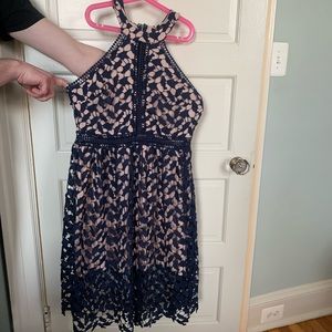 Adorable navy lace dress